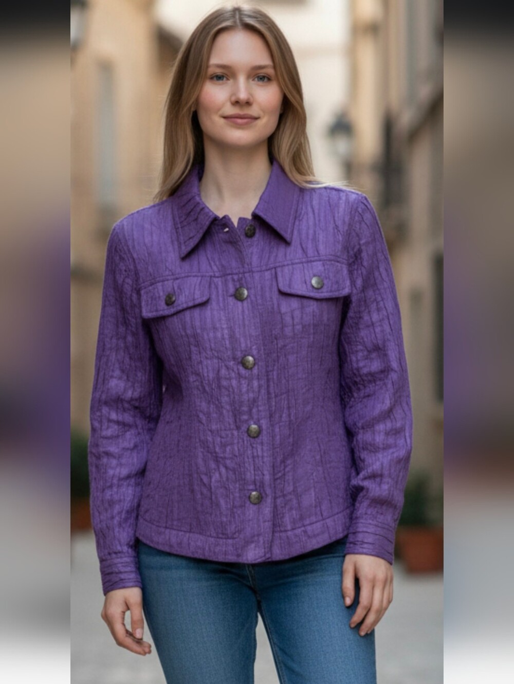 Appleseed's Purple Jean Jacket size 6P